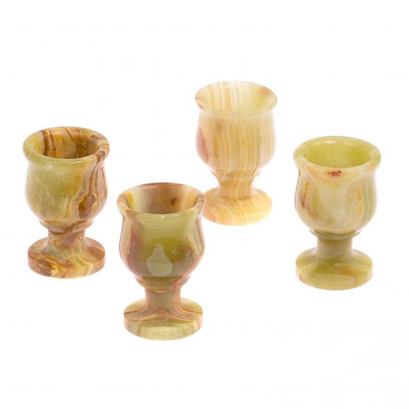 Набор рюмок из оникса 20 мл 3,8х6 см 2 шт в коробке (1,5х2,5) 125223