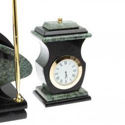 Настольный набор "Орел" из змеевика с бюваром