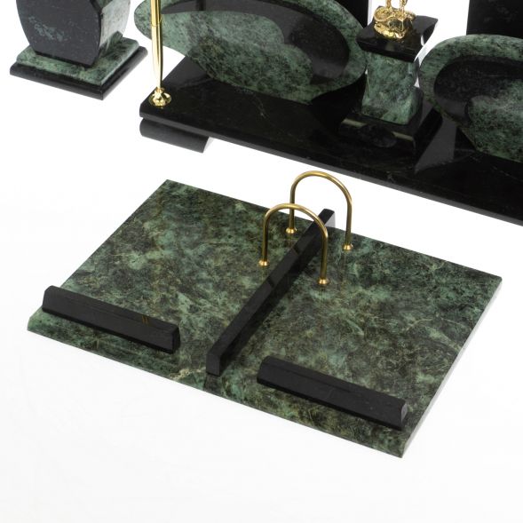 Настольный набор &amp;quot;Орел&amp;quot; из змеевика с бюваром 127993