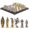 Шахматы подарочные "Рыцари крестоносцы" доска 44х44 см камень мрамор змеевик