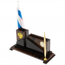 Письменный набор &amp;quot;Кремлевский&amp;quot; камень обсидиан