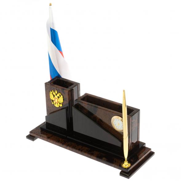 Письменный набор &amp;quot;Кремлевский&amp;quot; камень обсидиан 121955