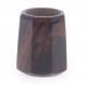 Подсвечник из обсидиана со свечой 6х6х7 см 122098