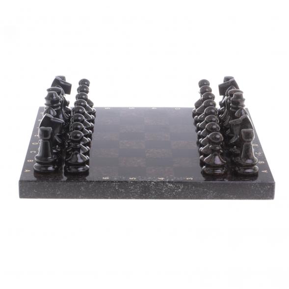 Шахматы из камня &amp;quot;Традиционные&amp;quot; доска 38х38 см гранит, габбро 124256