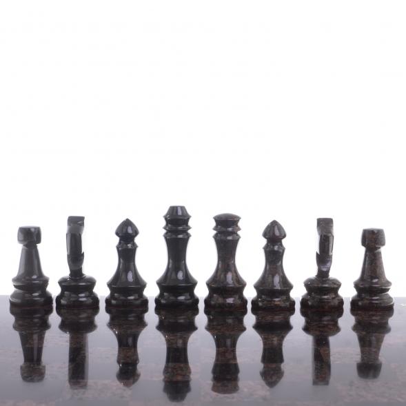 Шахматы из камня &amp;quot;Традиционные&amp;quot; доска 38х38 см гранит, габбро 124256