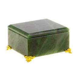 Шкатулка из нефрита 9х8х5 см