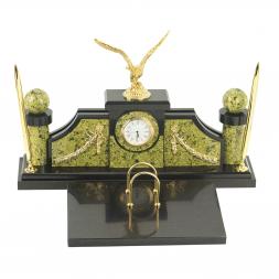 Письменный набор &amp;quot;Гордый орел&amp;quot; бронза змеевик