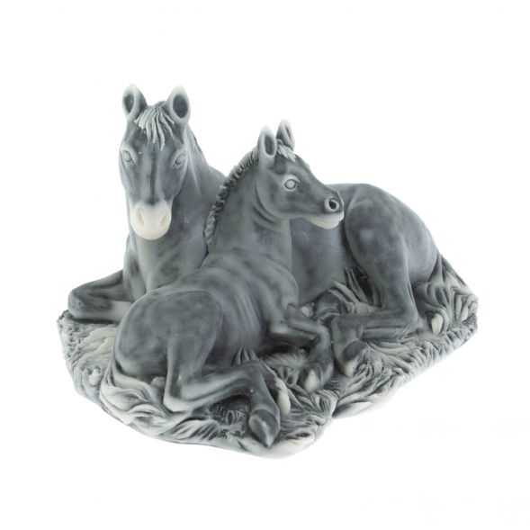 Статуэтка &amp;quot;Лошадь с жеребенком лежат&amp;quot; из мрамолита 129370