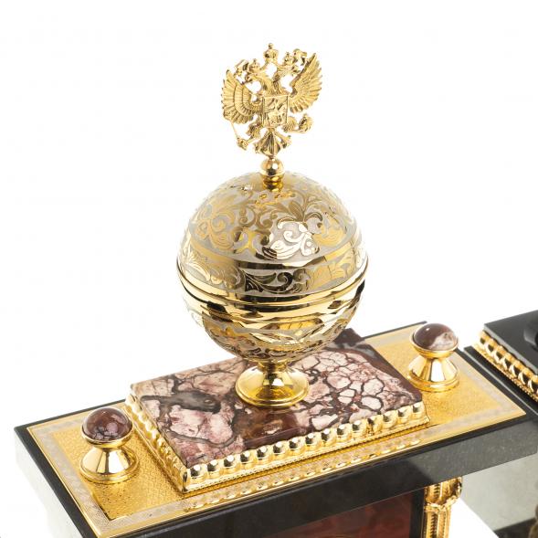 Настольный набор &amp;quot;Держава&amp;quot; из яшмы 113260