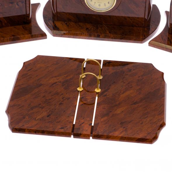 Набор на стол руководителю &amp;quot;Банкир&amp;quot; коричневый обсидиан 125841