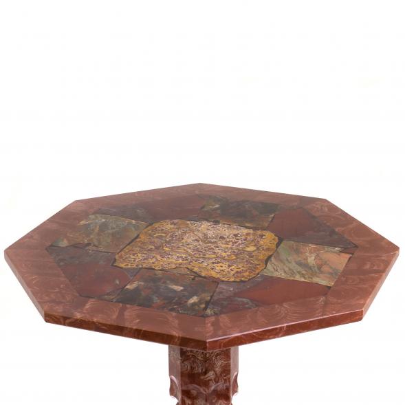 Стол из лемезита и яшмы №4 126066