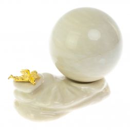 Композиция с шаром "Ангел" из газганкого мрамора