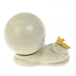 Композиция с шаром "Ангел" из газганкого мрамора