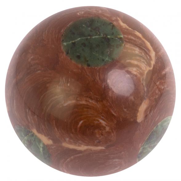 Шар из лемезита с вставками нефрит 10,5 см 126210