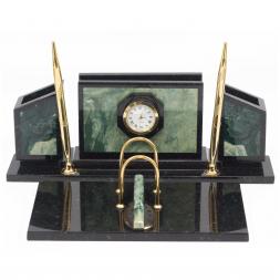 Письменный набор &amp;quot;Стенка&amp;quot; камень офиокальцит