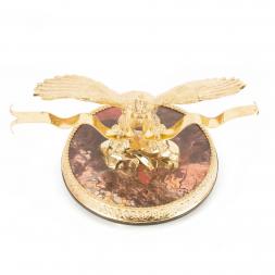 Статуэтка &amp;quot;Двуглавый орел&amp;quot; из бронзы на подставке из яшмы