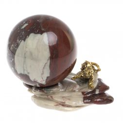 Композиция &amp;quot;Тигр на скале с шаром&amp;quot; камень креноид