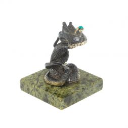 Бронзовая статуэтка &amp;quot;Змея - царевна&amp;quot; на змеевике