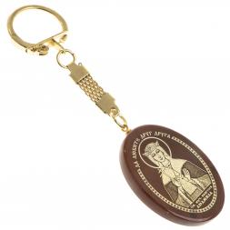 Брелок-оберег с молитвой "Св. мученица Людмила" камень обсидиан