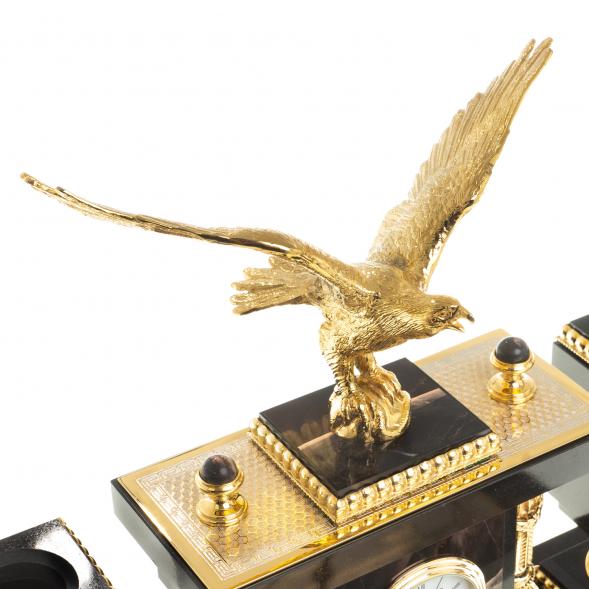 Настольный набор из яшмы и долерита &amp;quot;Орел&amp;quot; 114001