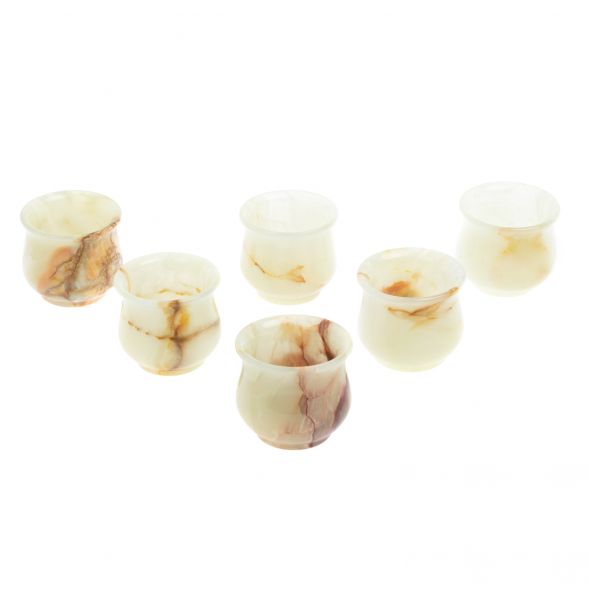 Набор стопок из оникса в футляре 6 шт 5х5х4,5 см (2х2) 127690