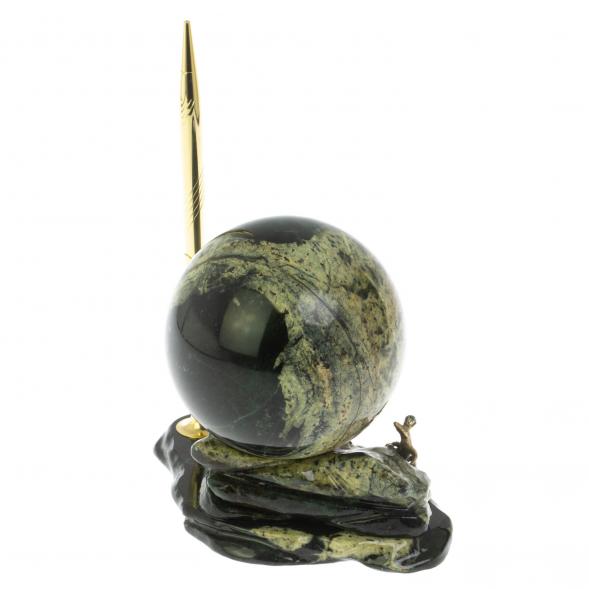 Композиция с шаром &amp;quot;Ящерица&amp;quot; с ручкой из змеевика 128769