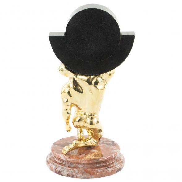 Декоративные часы из камня и бронзы &amp;quot;Атлант&amp;quot; креноид 120104