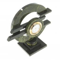 Настольные часы &amp;quot;Евро&amp;quot; из камня змеевик