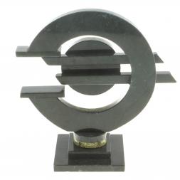 Настольные часы &amp;quot;Евро&amp;quot; из камня змеевик