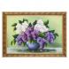 Картина с рисунком из камня &amp;quot;Натюрморт сирень&amp;quot; багет 24х34 см 111339