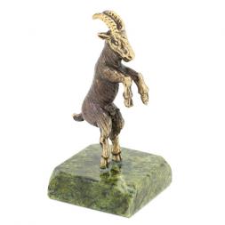 Сувенирная статуэтка "Козел на дыбах" бронза камень