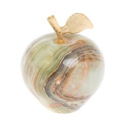 Сувенир &amp;quot;Яблоко&amp;quot; из зелено-коричневого оникса 5,1х6,3 см (2)