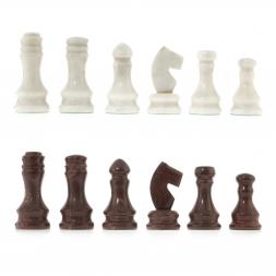 Каменные шахматы "Традиционные" доска 39х39 см мрамор лемезит