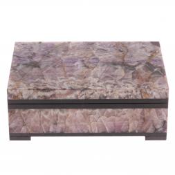 Шкатулка из камня аметист 12х8х4 см