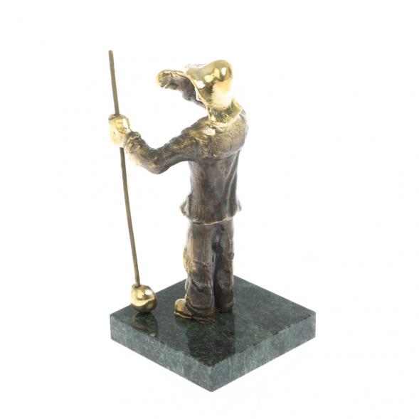 Бронзовая статуэтка &amp;quot;Сталевар&amp;quot; камень змеевик 127211