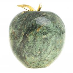 Сувенир "Яблоко" большое змеевик темно-зеленый 8,5х9,5 см