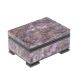Шкатулка из камня чароит 8х6х4 см 127849