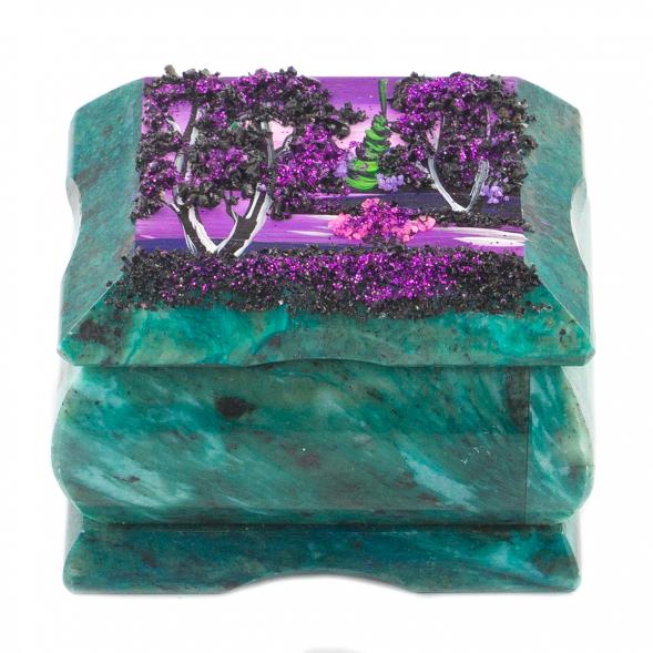 Шкатулка с росписью на крышке &amp;quot;Рассвет&amp;quot; 8х6х5,5 см 119930