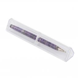 Подарочная шариковая ручка из камня чароит