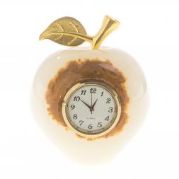 Часы «Яблоко» из белого оникса 7×9 см (3)