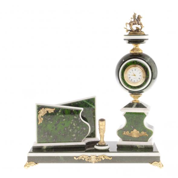 Письменный набор &amp;quot;Георгий Победоносец&amp;quot; змеевик 116651