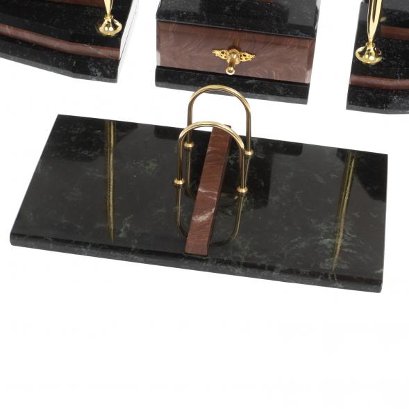 Настольный канцелярский набор &amp;quot;Куб&amp;quot; камень лемезит 119750