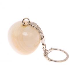 Брелок &amp;quot;Яблоко&amp;quot; из белого оникса