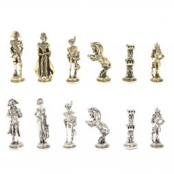 Шахматы "Отечественная война 1812 г." доска 40х40 см шабровский змеевик