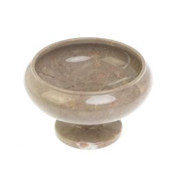 Ваза для фруктов из бежевого мрамора 17,5х17,5х11 см