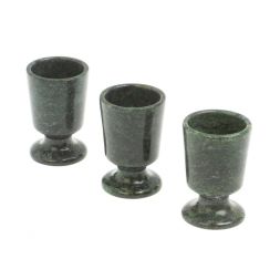 Набор рюмок из шабровского змеевика 3 шт 4х4х6 см