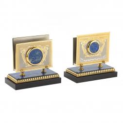 Настольный прибор &amp;quot;Конь с попоной&amp;quot; лазурит