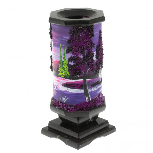 Ваза &amp;quot;Рассвет&amp;quot; из черного змеевика 8х8х17,5 см 129572