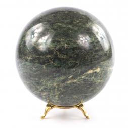 Шар 12 см из темно-зеленого змеевика