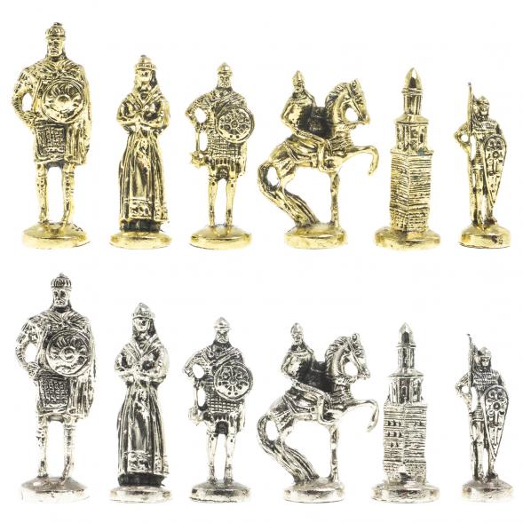 Шахматы &amp;quot;Русские витязи&amp;quot; доска 40х40 см лемезит каменные ножки 123375